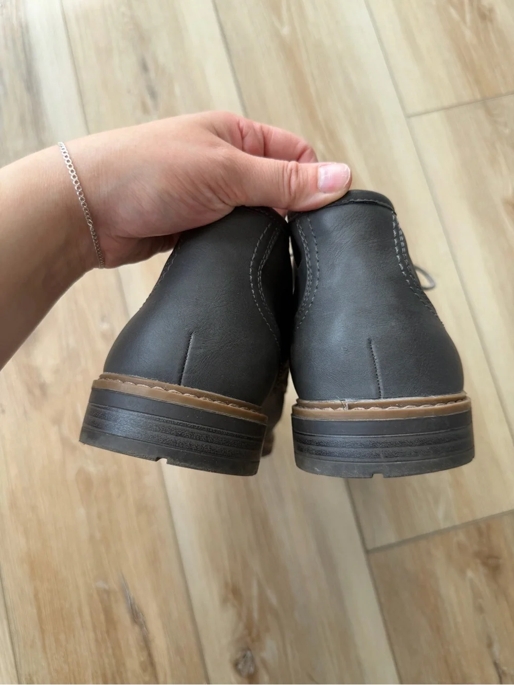 Men's Gray Booties - Casual Lace-Up Ankle Shoes